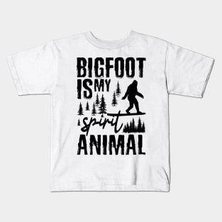 Bigfoot Is My Spirit Animal Kids T-Shirt